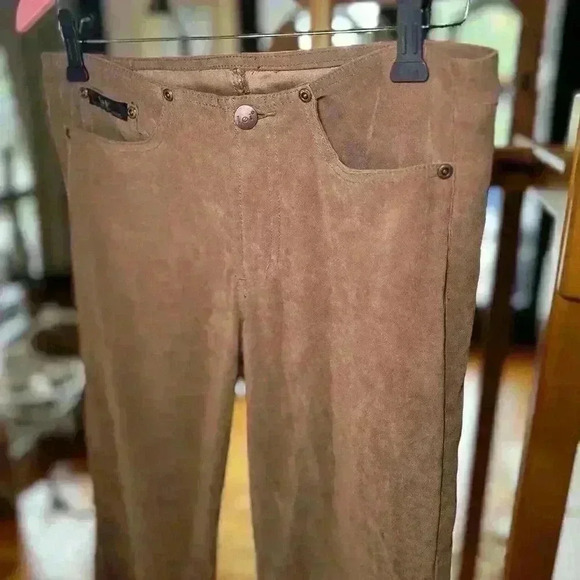 Y2K 2000s 90s Lei Brown Low Rise Soft Flare Pants Womens Size 7 - Picture 3 of 7
